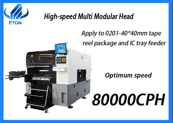 BGA QFP için 0201 SMD Montaj Makinesi Orta Hızlı 80000CPH