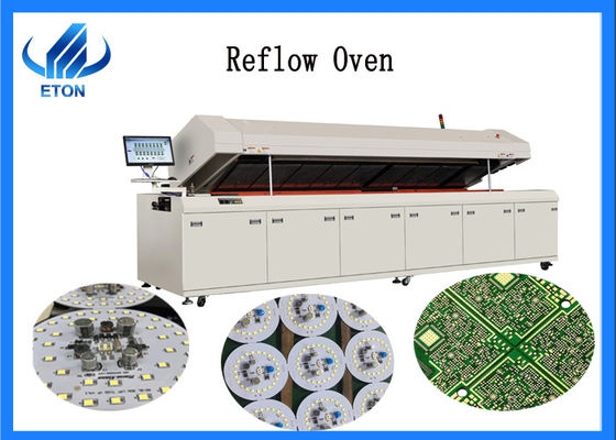 2 Soğutma Bölgeleri ile LED Tüp Reflow Fırın SMT Montaj Makinesi Hasır Kemer Tasarımı