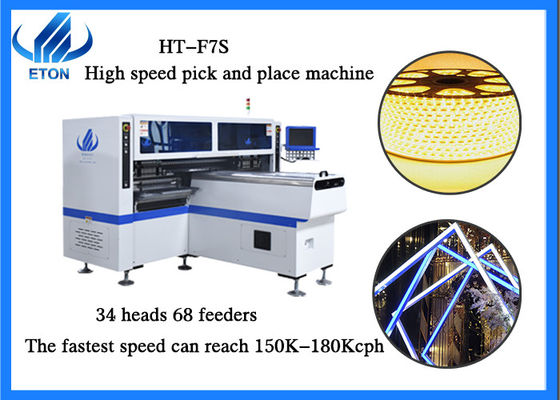 LED Panel / Tüp Işıklar için SMT Alma ve Yerleştirme Makinesi Hızlı Kapasiteli 34 Nozul
