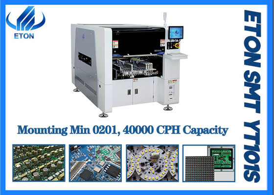 Yüksek Hassasiyetli PCB Kurulu için 0201 Bileşen LED Üretim Makinesi 40000 CPH