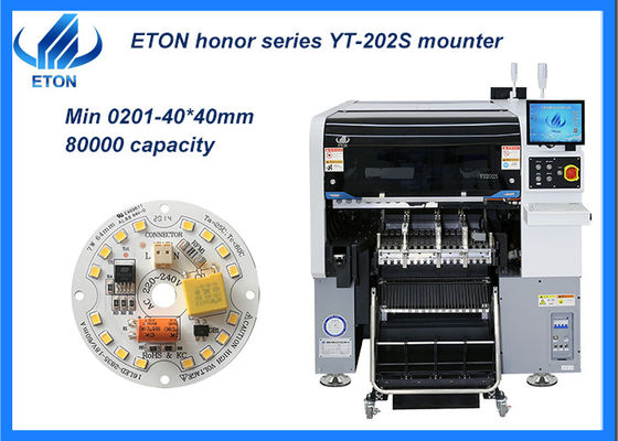 0201 Bileşenleri SMT Seçim Yeri Makinesi Ultra Yüksek Hassasiyetli Çift Kollu Çift Montaj Kafası