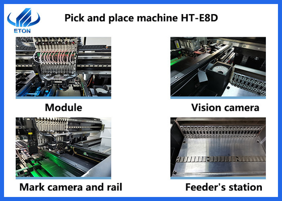 90000CPH SMT Monter Double Arm Double Module Pick Place Machine For Tube/Stripe/Bulb Light (Tüp/Şerit/Bülbü Işık için çift kollu çift modül seçme yer makinesi)