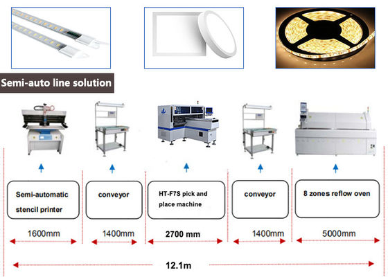 0.5m 1m LED Tüp SMT Mounter 180K Kapasiteli Alma ve Yerleştirme Makinesi
