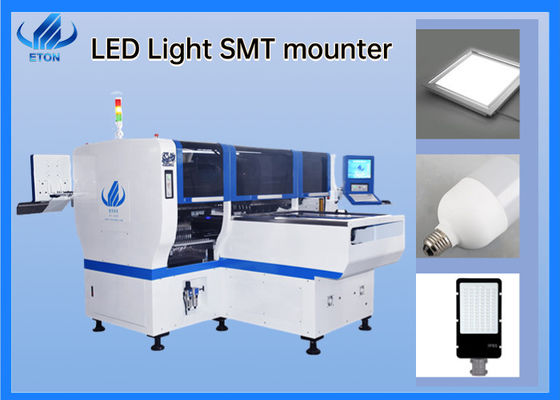 LED Ampüller / Sokak Lambası / Lens / Güç Sürücüsü için 24 Kafa Çift Modül SMT Makinesi