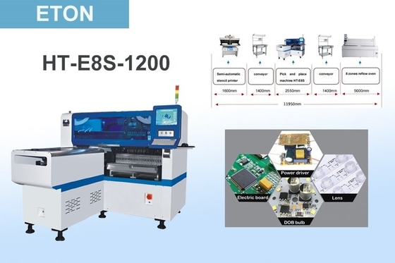 HT-E8S 45000CPH SMT Ampul Panel Lambası Şerit Lambası İçin Montaj Makinesi