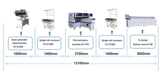Yazılım telif haklarına sahip LED tüp ışık 180000CPH için SMT Montaj makinesi