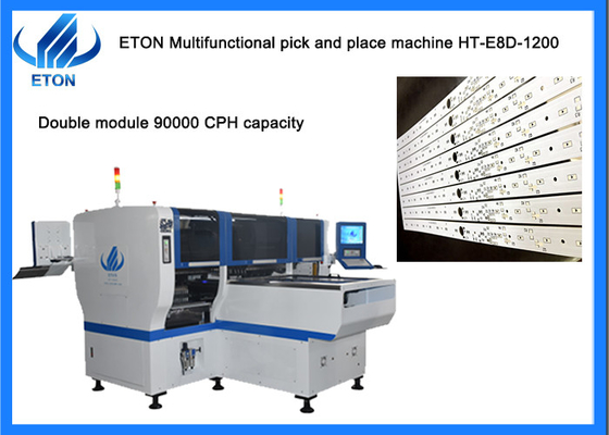 LED Tüp Panel Işığı İçin Maksimum 15mm Yükseklik SMT Yerleştirme Makinesi Çift Modül