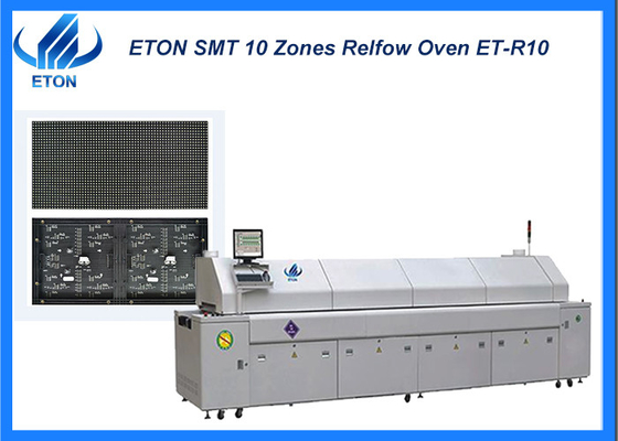 SMT Line 10 Zones PCB Lehimleme için Geri Akış Fırını Makinesi