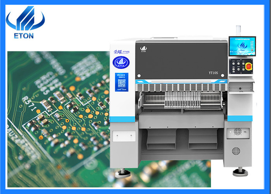 SMT Pick And Place Machine 10 Head 48000cph LED Işık Montaj Üretim hattında