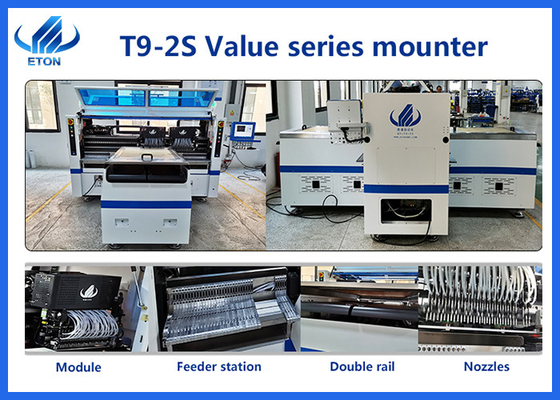 Modlue T9-2S 380AC 50HZ Yüksek Hızlı SMT Yerleştirme Makinesi 250mm Genişliği PCB Roll To Roll için