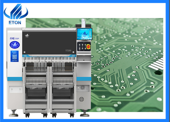 Çift Yerleştirme Başı Toplam 20 Başlı SMT Makinesi 98000CPH ETON YT20S PCB Montaj Makinesi