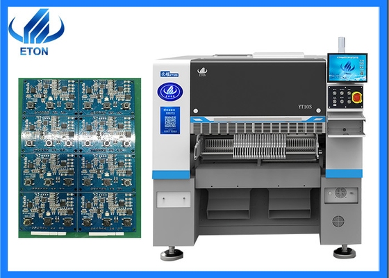 10 Yüksek hassasiyetli güç panosu ve güneş PCB montajı için spindle otomatik SMT ekipmanları