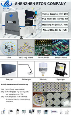 9000CPH Otomatik SMT Alma ve Yerleştirme Makinesi 8KW 0.04mm Hassas