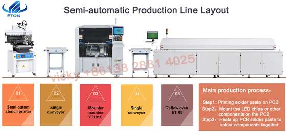 PCB Hattı için YT402 Yüksek Hızlı SMT Alma ve Yerleştirme Makinesi LED Chip Mounter